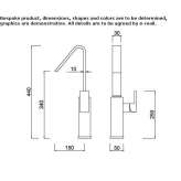 Countertop washbasin tap, single-lever, 1-hole Sarandi