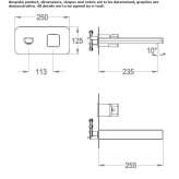 2-hole wall-mounted washbasin tap Sens