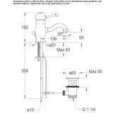 Single-lever countertop washbasin tap Tutak