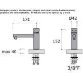 1-hole stainless steel basin tap Barkaroe