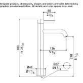 Countertop washbasin tap made of stainless steel with aerator Opatow