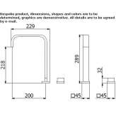 3-hole countertop washbasin tap Dobre