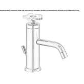 Countertop washbasin tap with single handle and 1 hole Leves