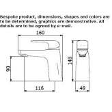 Single-lever countertop washbasin tap Lents