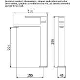 1-hole countertop washbasin tap Olivella