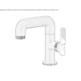 Single-lever countertop washbasin tap Rognes