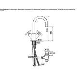 1-hole countertop washbasin tap with automatic stopper Ullapool