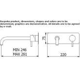 2-hole wall-mounted washbasin tap Sidmouth