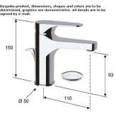 Single-lever washbasin tap Pisco