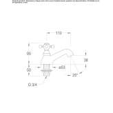 Countertop washbasin faucet with one handle Fratte