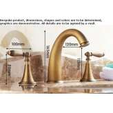 3-hole washbasin tap with individual rosettes Loddon