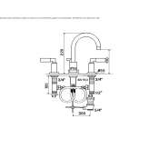 3-hole countertop washbasin tap Gora