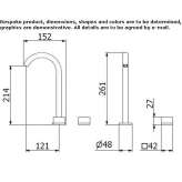 3-otworowa, hydroprogresywna bateria umywalkowa Prijedor