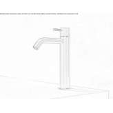 Stainless steel washbasin tap Lipova