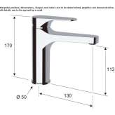 Single-lever countertop washbasin tap Pisco