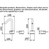 3-hole countertop washbasin tap Buyukkoy