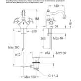 Countertop washbasin tap with 1 hole Turbiv