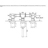 3-hole wall-mounted washbasin tap Pettineo