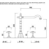 3-hole countertop washbasin tap Retinne