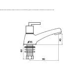 Countertop washbasin tap with 1 hole Pniewy