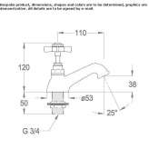 Countertop washbasin faucet with one handle Torrice