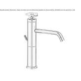 Countertop washbasin tap with single handle and 1 hole Leves