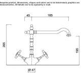 Countertop washbasin tap with 1 hole Retinne