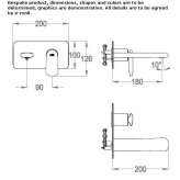 Wall-mounted washbasin tap with plate Jasionow