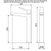 Countertop washbasin tap Wallaroo