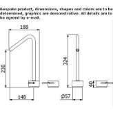 3-hole countertop washbasin tap Buyukkoy