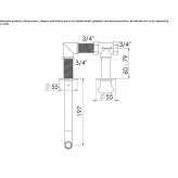 Two-hole wall-mounted washbasin tap Tasco