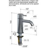 Countertop washbasin tap made of brass Melres