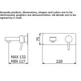 2-hole wall-mounted washbasin tap Vela