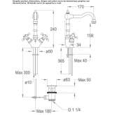 1-hole countertop washbasin tap with aerator Turbiv