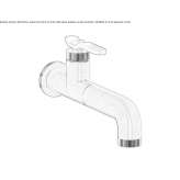 Wall-mounted washbasin tap Rognes