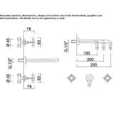 3-hole wall-mounted washbasin tap without stopper Sosno