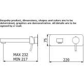 2-hole wall-mounted washbasin tap Vela