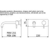 2-hole wall-mounted washbasin tap Sidmouth