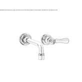 Two-hole wall-mounted washbasin tap Oulins