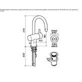 Countertop washbasin tap with automatic stopper Reforma