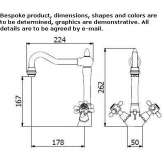 Countertop washbasin tap with 1 hole Ancone