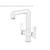 Countertop washbasin tap Rognes