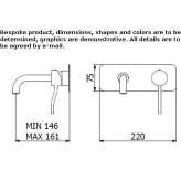 Single-lever wall-mounted washbasin faucet Salida