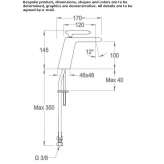 Single-lever countertop washbasin tap without waste Jasionow