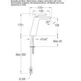 Single-lever countertop washbasin tap without waste Jasionow