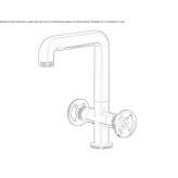 Countertop washbasin tap with 1 hole Rognes