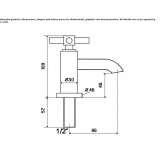 Countertop washbasin tap with 1 hole Ullapool