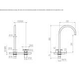 2-hole single-lever countertop washbasin tap Corlaer