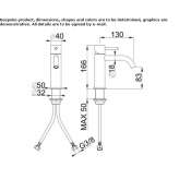 Countertop washbasin tap made of stainless steel Sultan