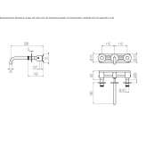 3-hole washbasin tap with individual rosettes Welland